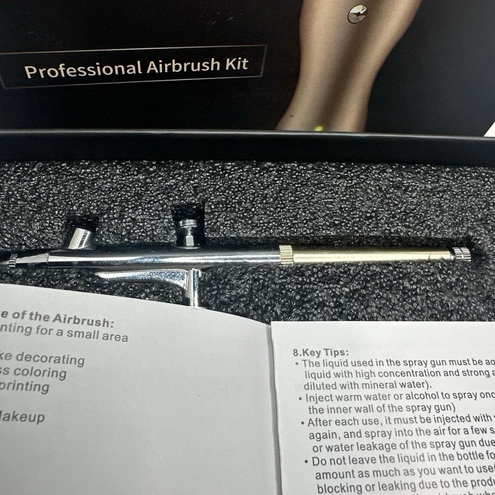 Fehrominger Professional Airbrush Kit Compressor 30Psi Rose Gold Gravity  Photos